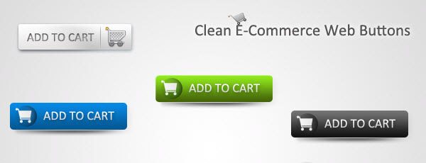 Clean E-Commerce Web Buttons