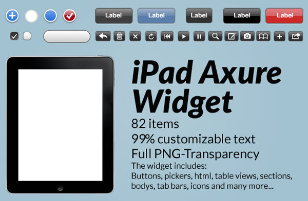 iPad Widget Library (Axure)