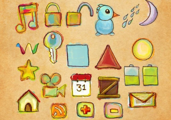 watercolor-free-icon-pack