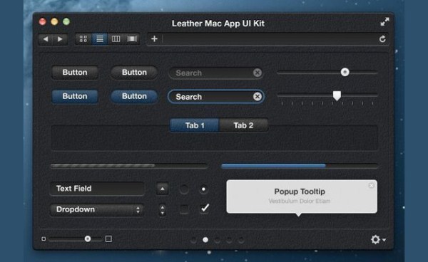 Leather Mac App UI Kit
