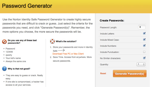 Norton Identity Safe Password Generator Blogger S Path