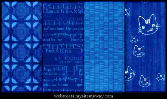 Vibrant Blue Seamless Patterns
