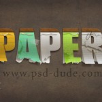 Paper Text in Photoshop