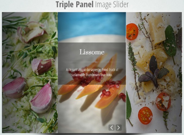 Triple Panel Image Slider