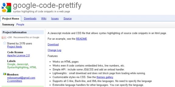 Google Code Prettify