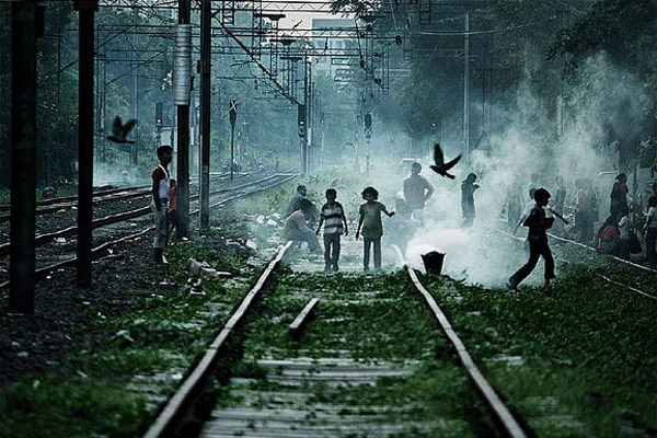 Children Playing on Railway Track