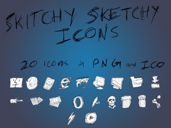 Skitchy-Sketchy-Icon-Set