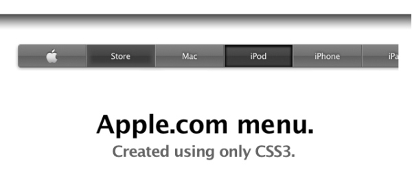 Apple Menu Created Using Only CSS3