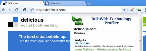 BuiltWith Chrome Extension