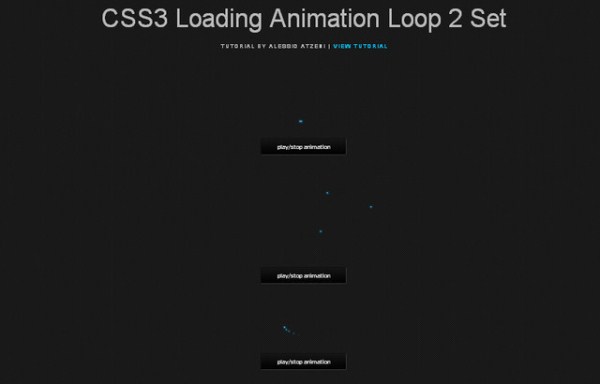CSS3 Loading Animation Loop 2 Set