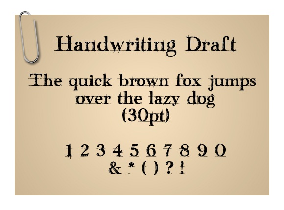Handwriting Draft