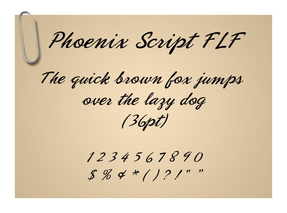 Phoenix Script FLF