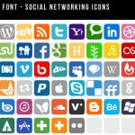 Social Networking Icons font