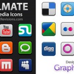 SocialMate – 28 Free Social Media Icons