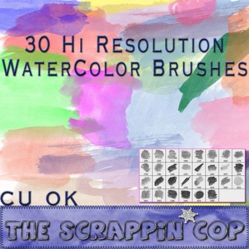 Hi Res Watercolor Brushes
