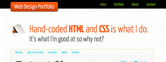 One Page Portfolio with HTML5 and CSS3