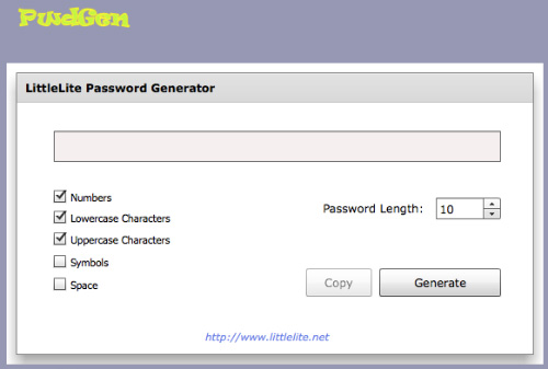 LittleLite Password Generator