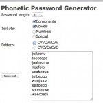 Phonetic Password Generator