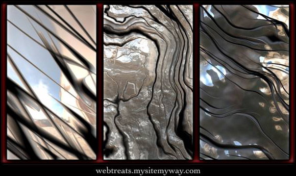 Reflective Abstract Malleable Metal