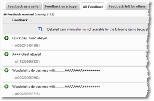 ebay reviews and customer testimonials