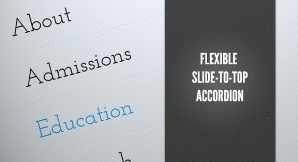 Flexible Slide-to-top Accordion