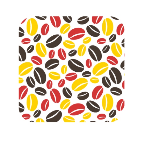 Coffee Bean Pattern in Illustrator