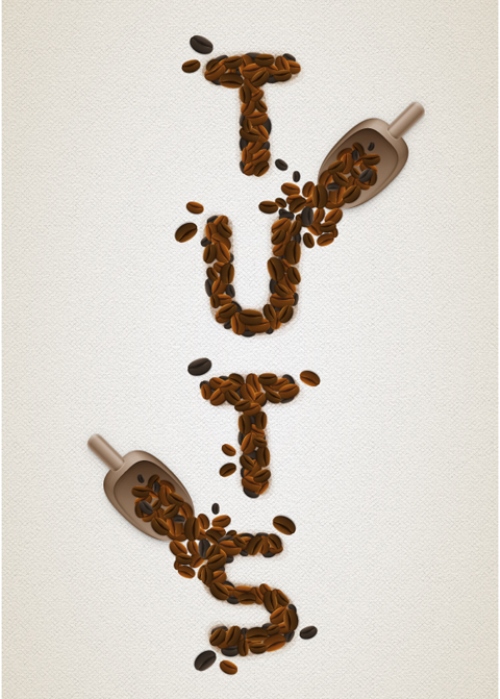 Coffee Beans Text Effect in Adobe Illustrator