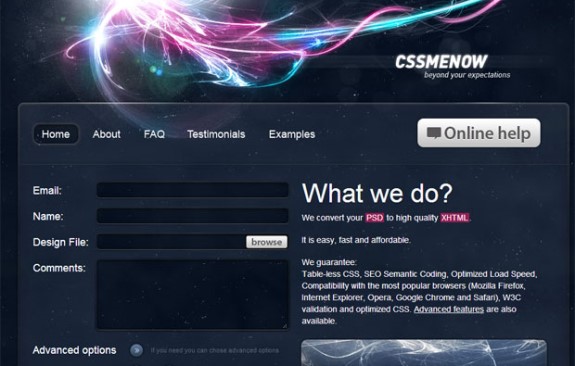 CSSMENOW website design