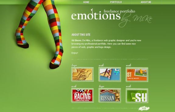Emotions website design